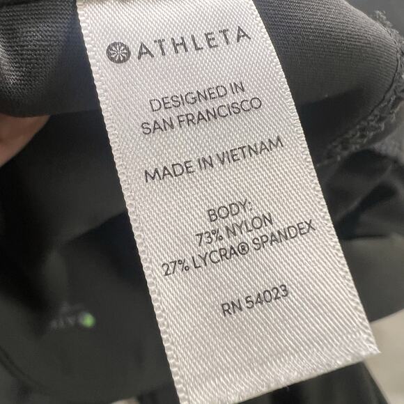 Athleta Stellar Trouser Pants Size L Dark Army Green Zip Pockets Crop Ankle Slim - Picture 15 of 15